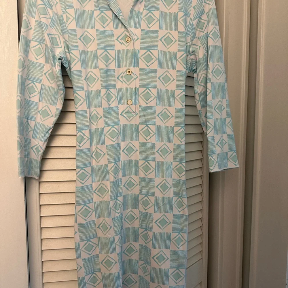 Geometric Patterned Robe with Belt - Picture 4 of 4
